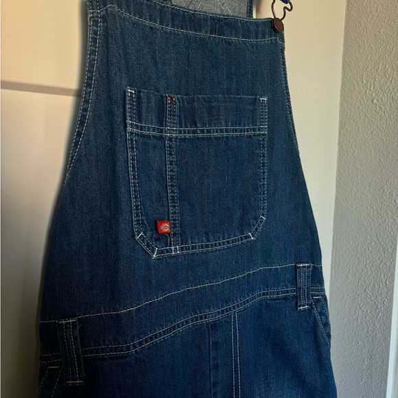 Dickies Denim - Dickies Women's Dark Blue Denim Short Overalls